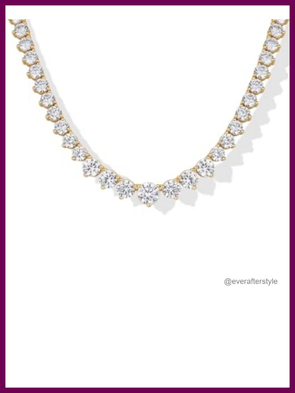 14K Gold Plated Graduated CZ Tennis Necklace Women 16 Inch Fine Jewelry